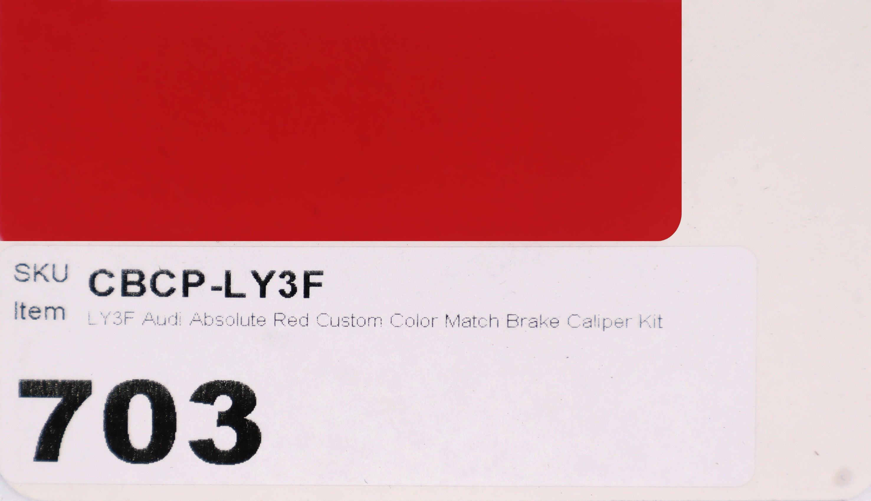 LY3F Audi Absolute Red Custom Color Match Brake Caliper Paint