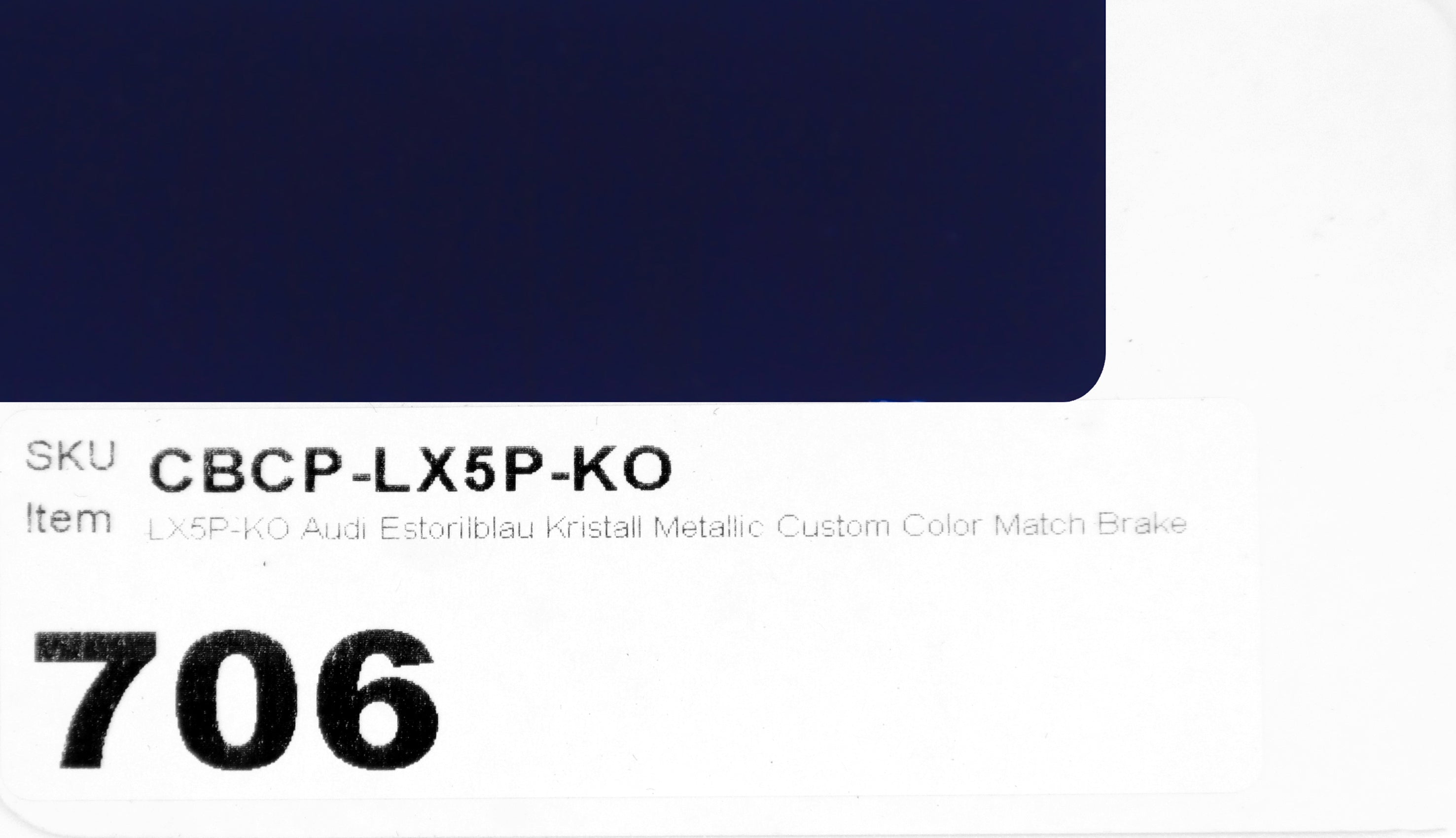 LX5P-KO Audi Estorilblau Kristall Metallic Custom Color Match Brake Caliper Paint