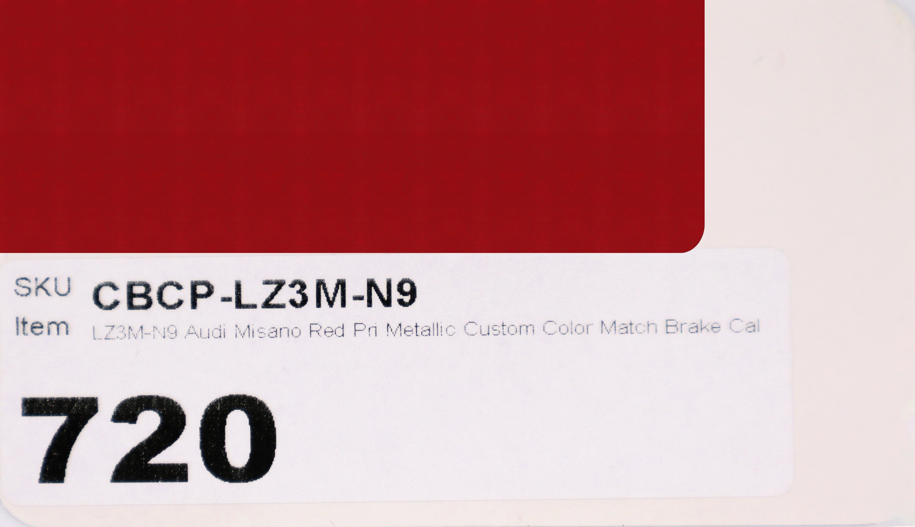 LZ3M-N9 Audi Misano Red Pri Metallic Custom Color Match Brake Caliper Paint