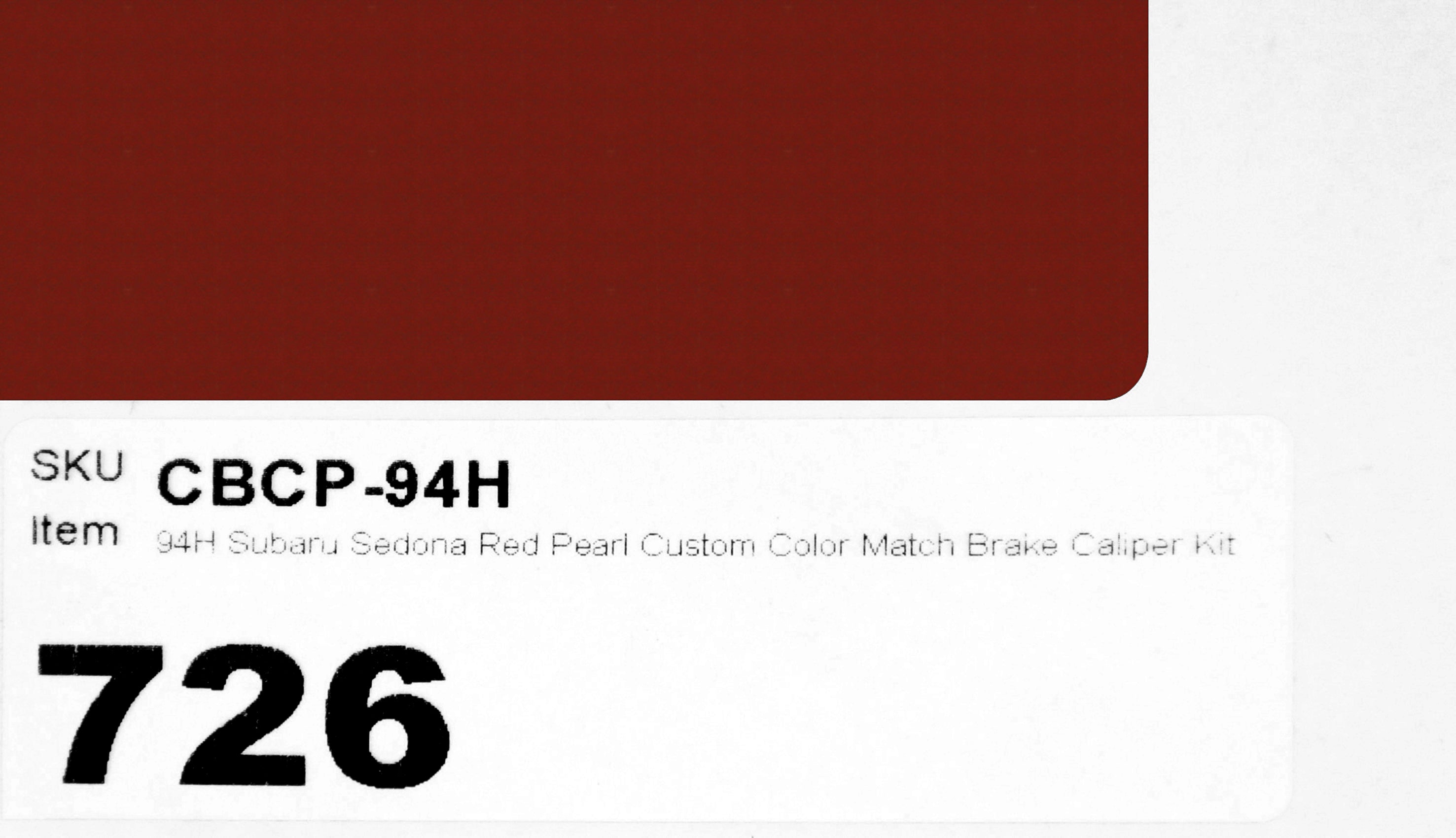 94H Subaru Sedona Red Pearl Custom Color Match Brake Caliper Paint
