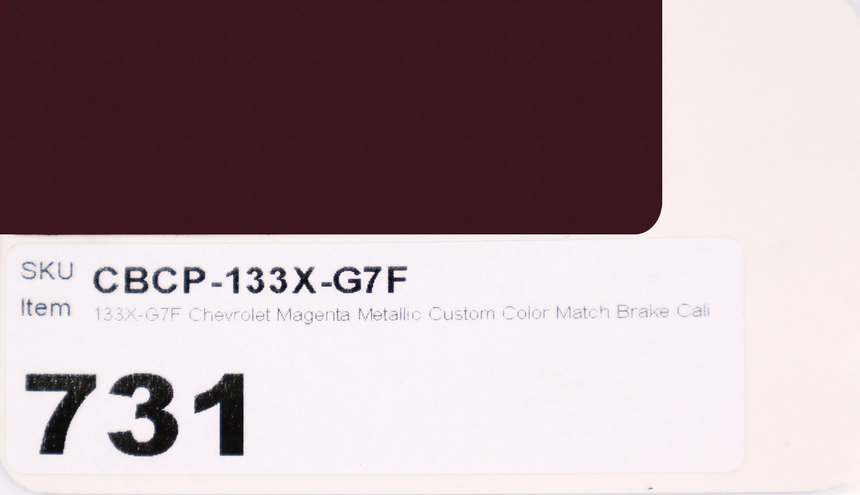 133X-G7F Chevrolet Magenta Metallic Custom Color Match Brake Caliper Paint