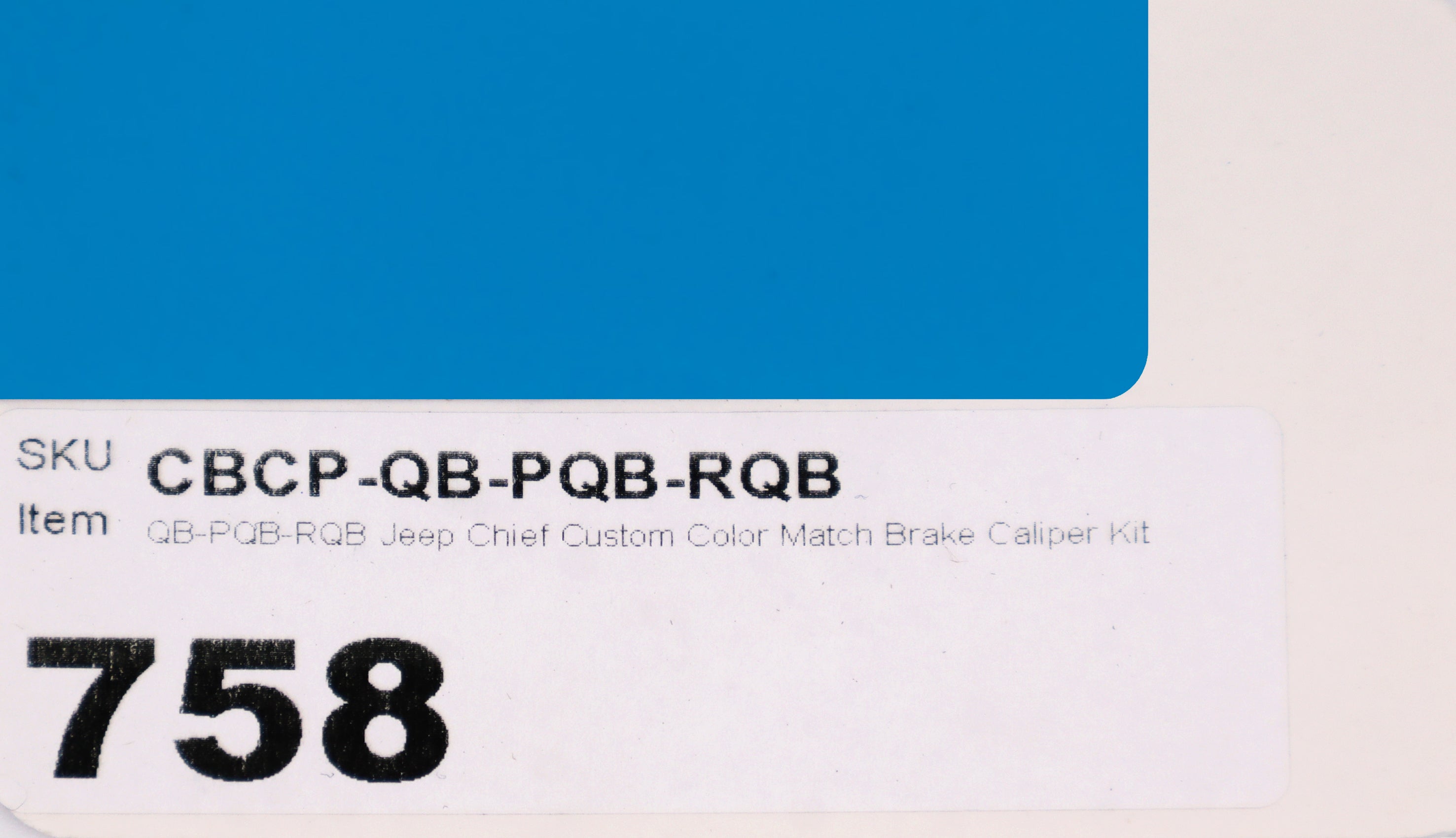 QB-PQB-RQB Jeep Chief Custom Color Match Brake Caliper Paint
