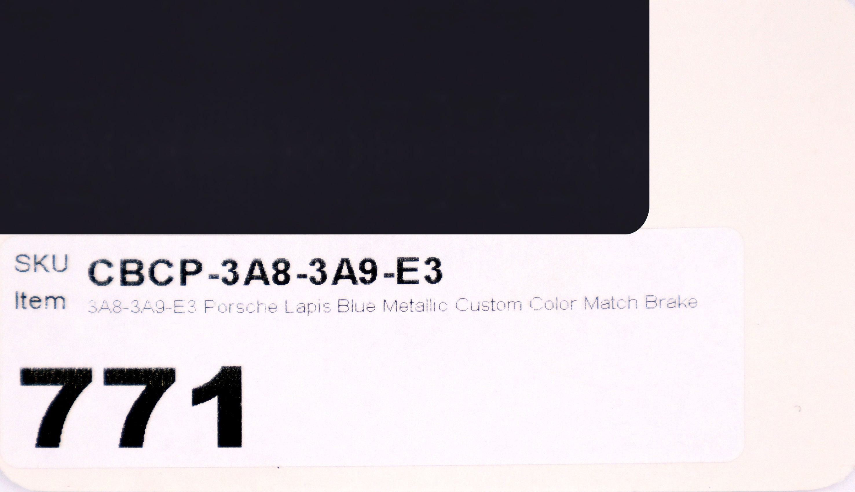 3A8-3A9-E3 Porsche Lapis Blue Metallic Custom Color Match Brake Caliper Paint