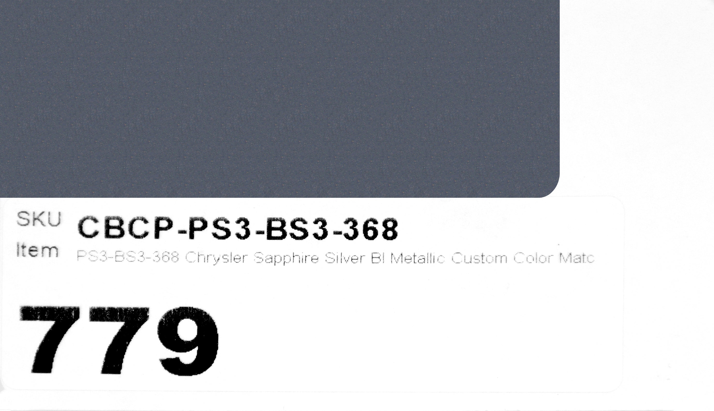 PS3-BS3-368 Chrysler Sapphire Silver Bl Metallic Custom Color Match Brake Caliper Paint