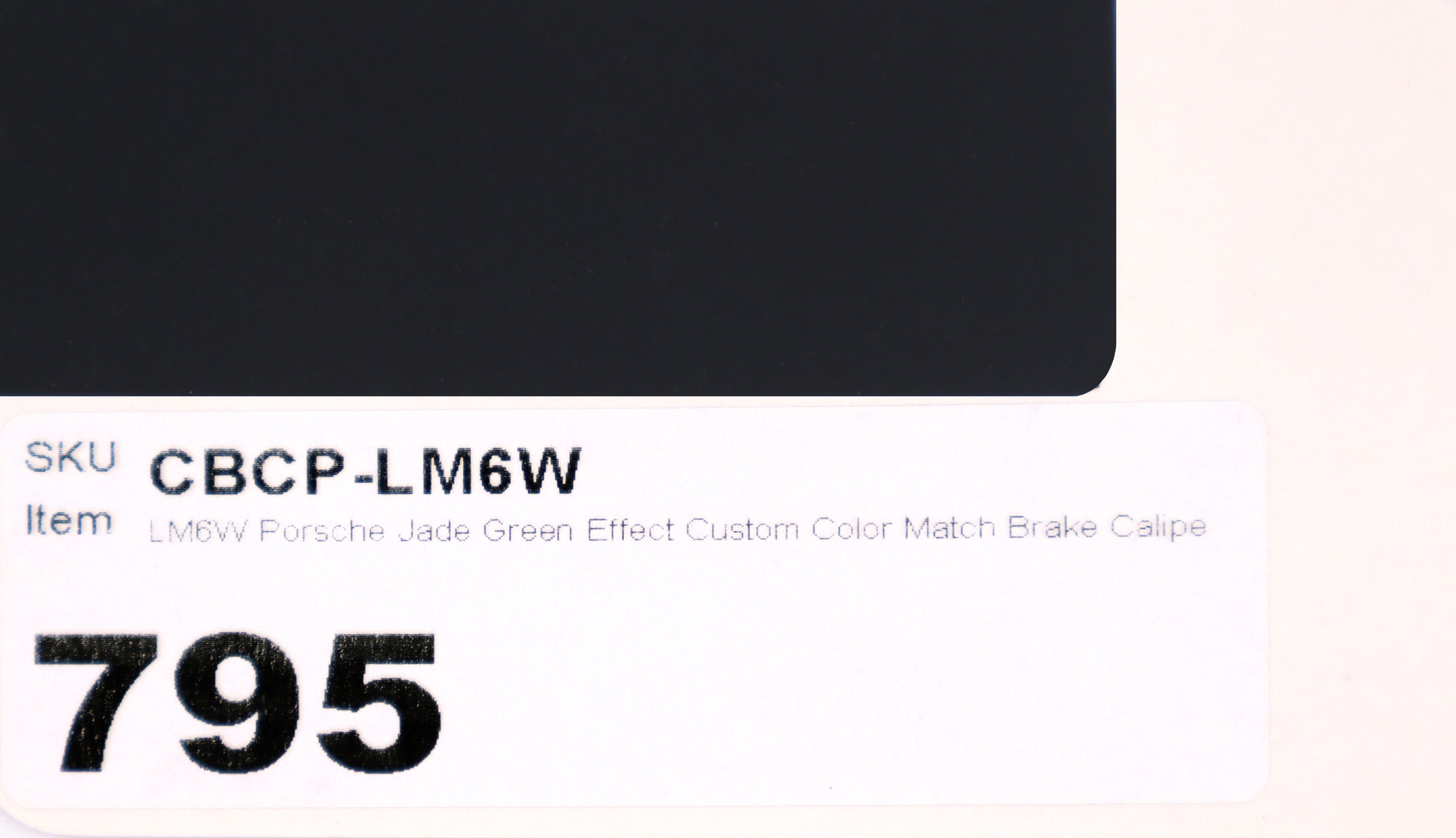 LM6W Porsche Jade Green Effect Custom Color Match Brake Caliper Paint