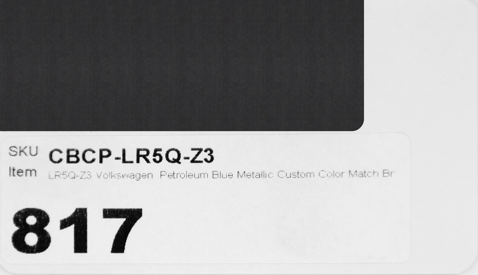LR5Q-Z3 Volkswagen Petroleum Blue Metallic Custom Color Match Brake Caliper Paint