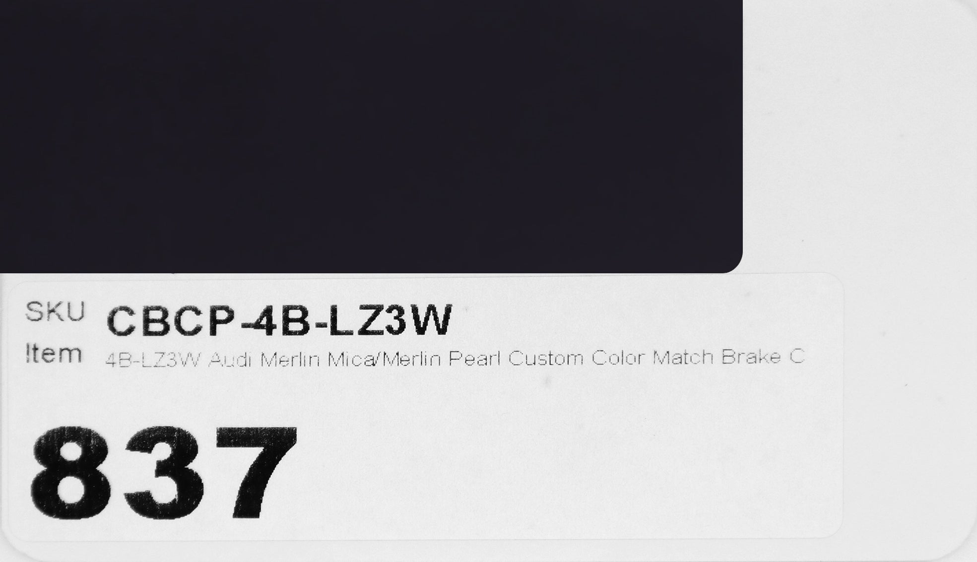 4B-LZ3W Audi Merlin Mica/Merlin Pearl Custom Color Match Brake Caliper Paint