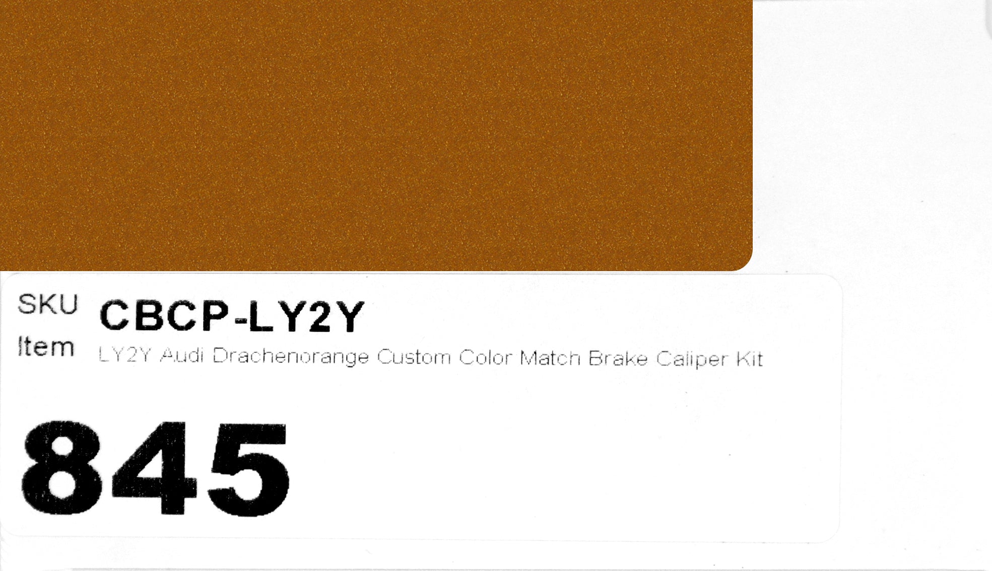 LY2Y Audi Drachenorange Custom Color Match Brake Caliper Paint