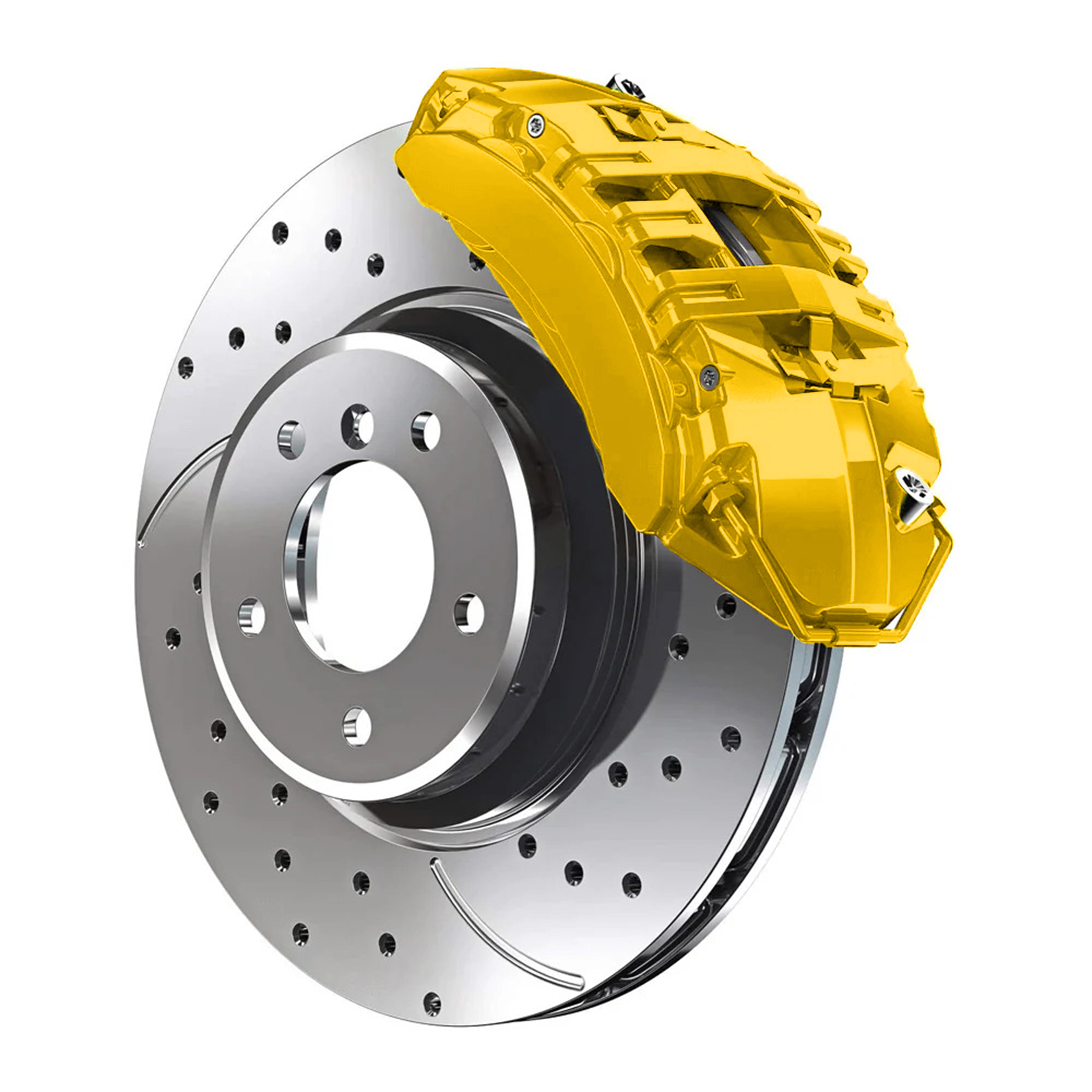 L12M Pastel Yellow Porsche Custom Color Match Brake Caliper Paint