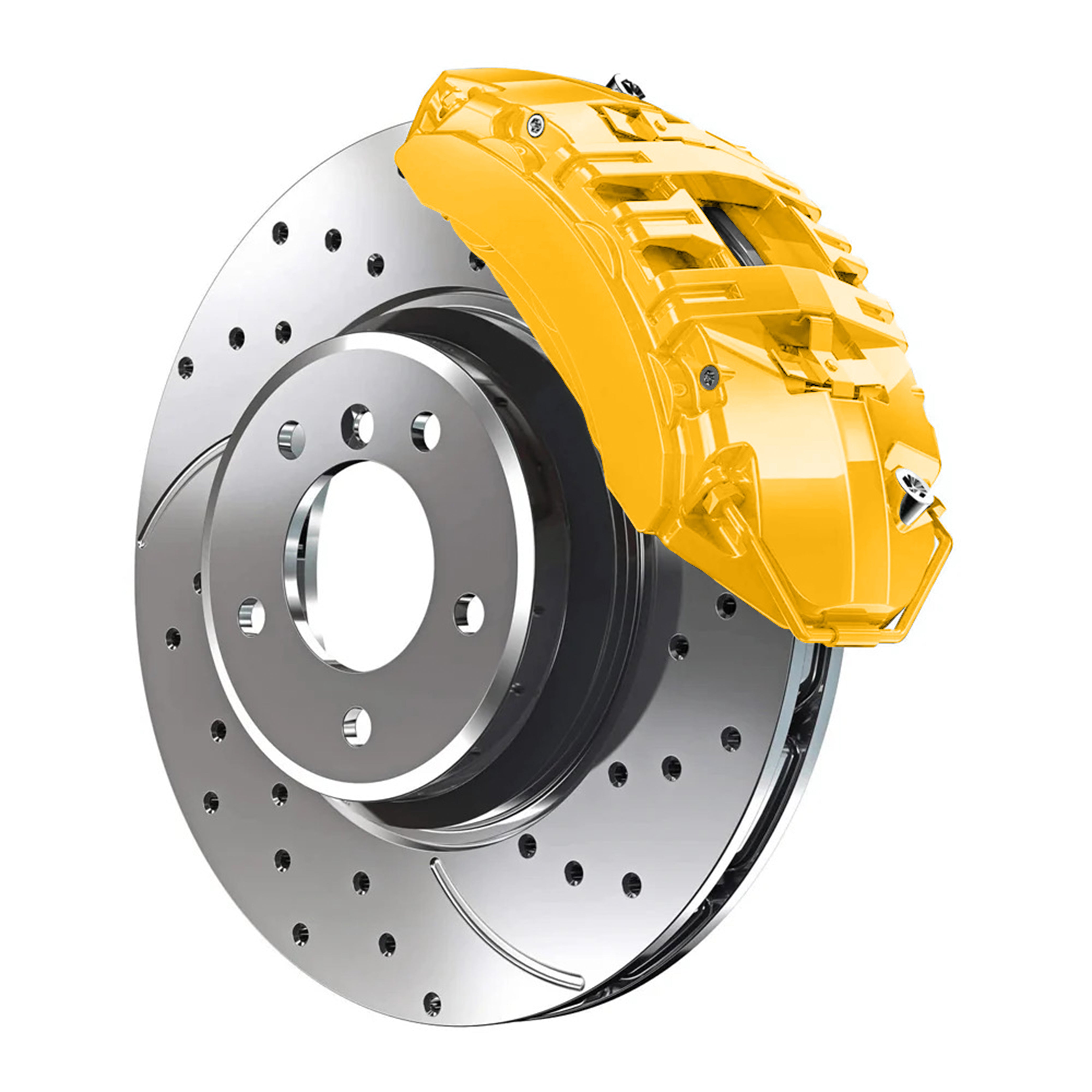 BZ-N6675 Ford Chrome Yellow Custom Color Match Brake Caliper Paint