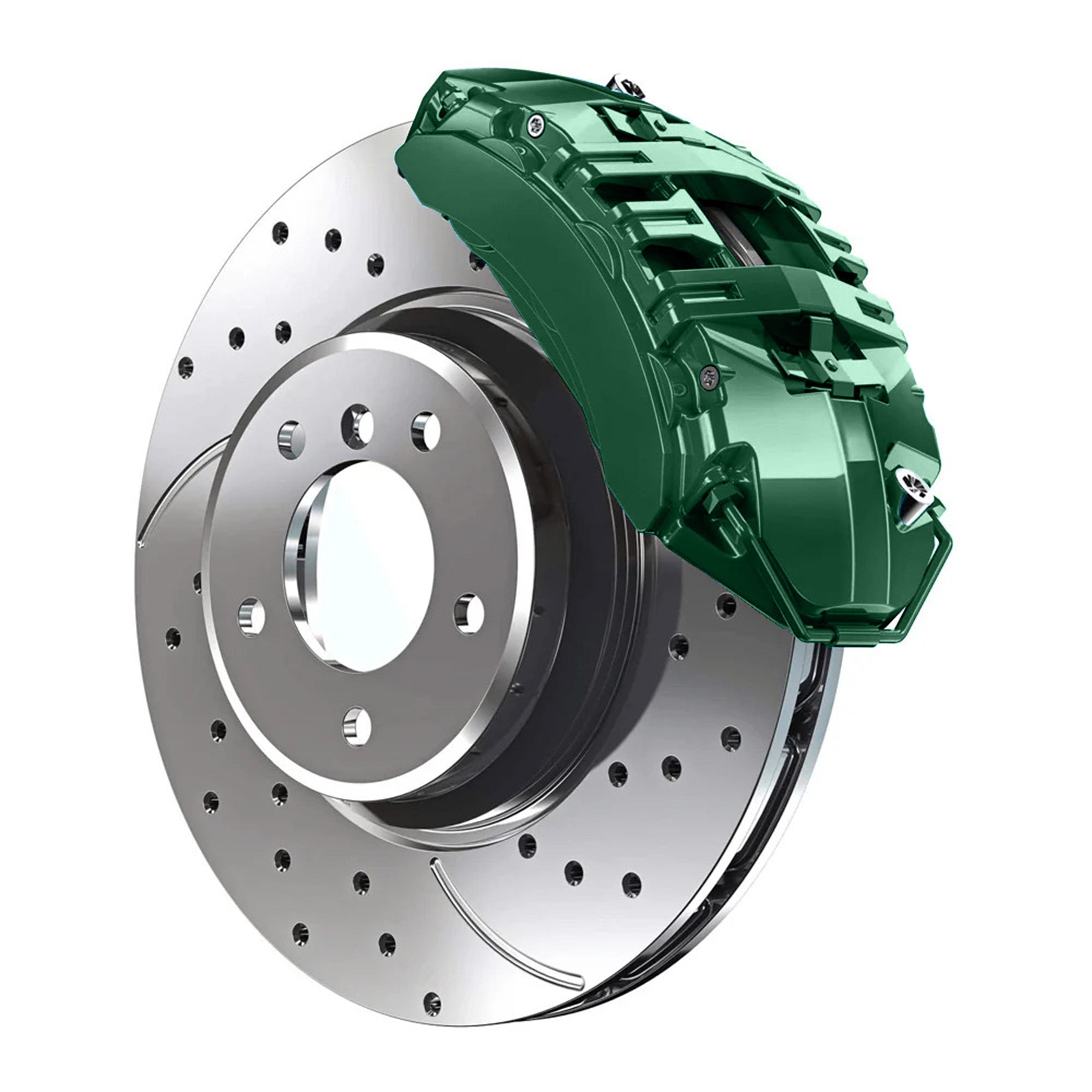 L64K Porsche Zambezi Green Custom Color Match Brake Caliper Paint
