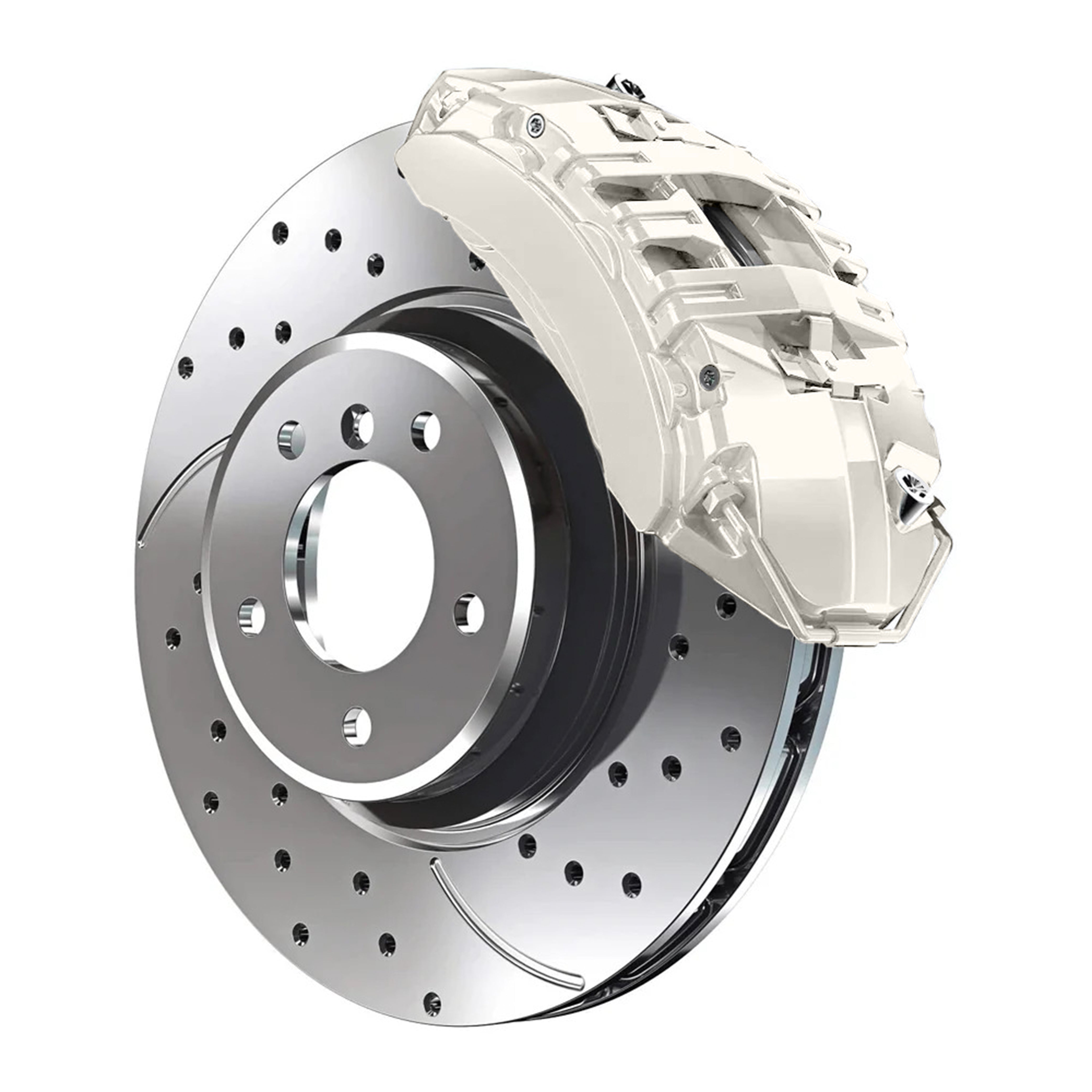 PPSW Tesla White Water Pearl Tricoat Custom Color Match Brake Caliper Paint