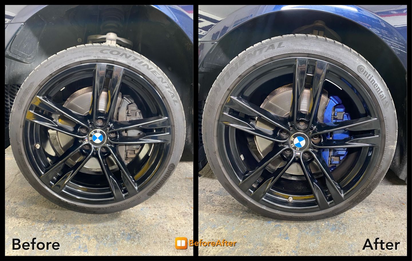 B05 BMW Monte Carlo Blue Metallic Color Match Brake Caliper Paint